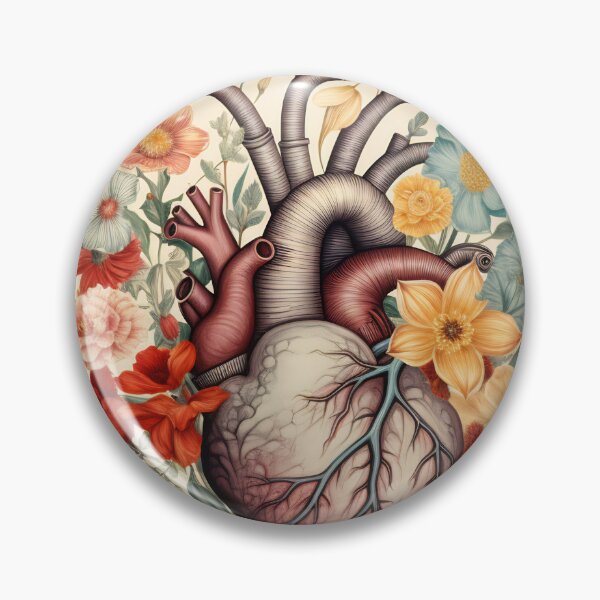 Item preview, Valentines day card. Anatomical heart with flowers. designed and sold by anytka.