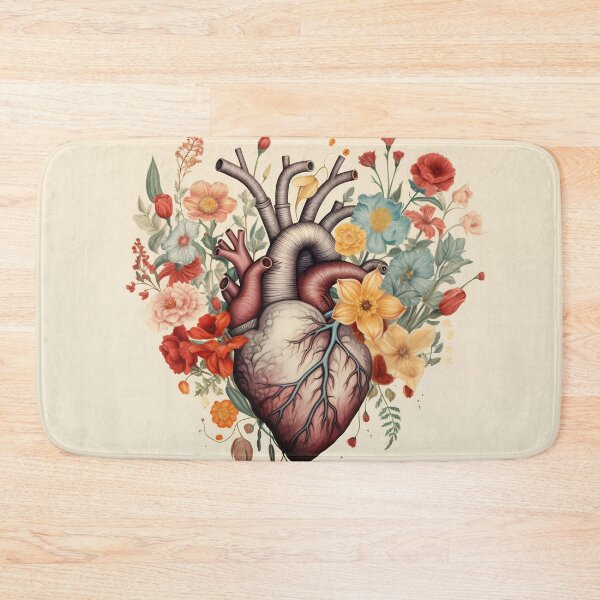 Item preview, Valentines day card. Anatomical heart with flowers. designed and sold by anytka.