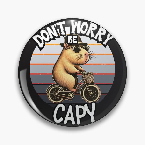 Item preview,  retro Don’t Worry Be Capy Cute Vintage Capybara designed and sold by zingbing.