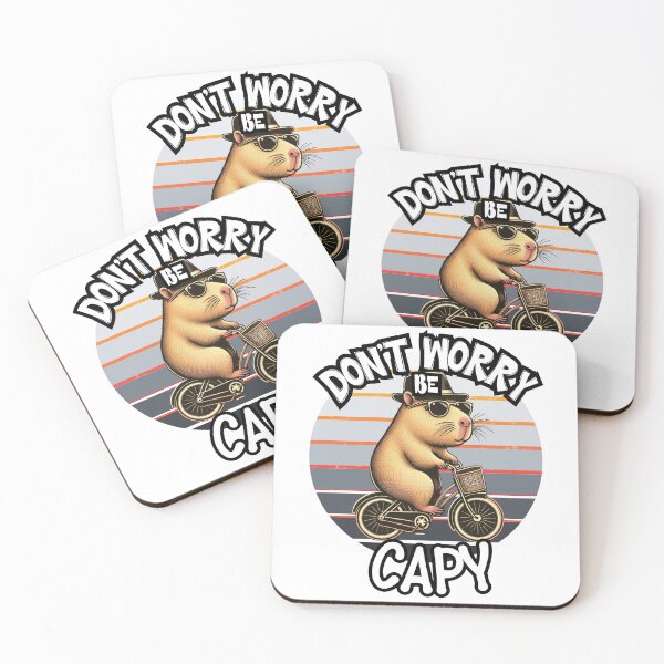 Item preview,  retro Don’t Worry Be Capy Cute Vintage Capybara designed and sold by zingbing.
