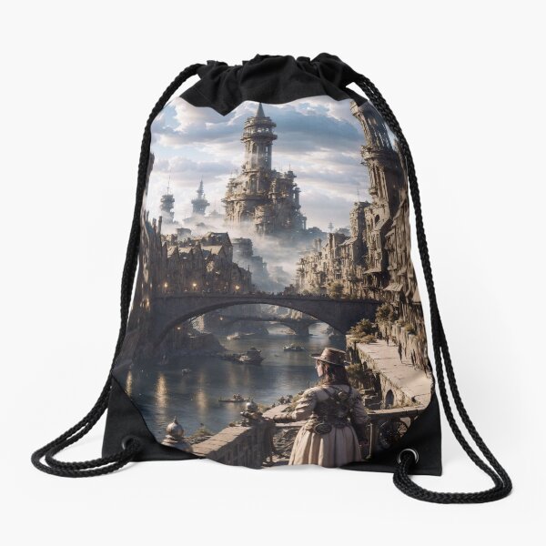 Item preview, Steampunk Cityscape designed and sold by tiamatdxv.