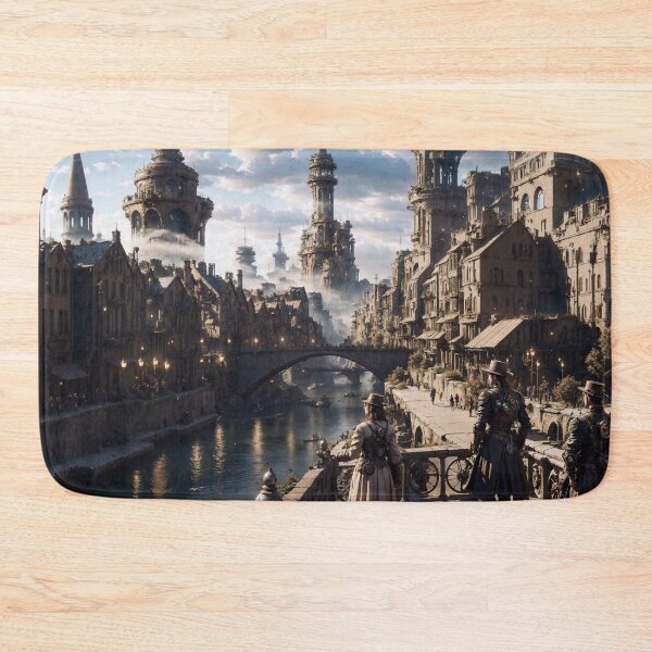 Item preview, Steampunk Cityscape designed and sold by tiamatdxv.