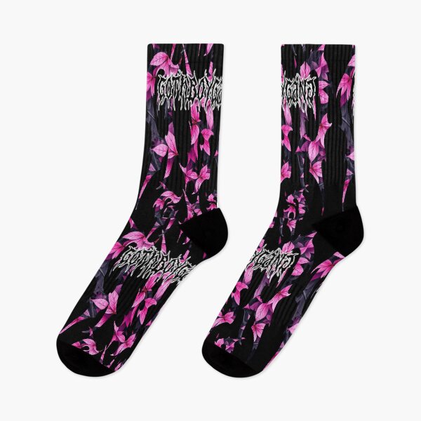 Item preview, GOTH BOY GANG - PINK LEAVES - GBG LOGO designed and sold by Goth Boy Gang.