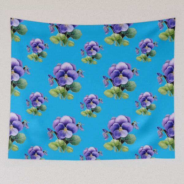 Item preview, Violet Vignettes: A delicate pattern featuring clusters of violets, symbolizing humility and faithfulness. designed and sold by Grang Art Artistic Designs.