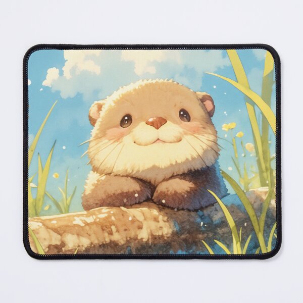 Item preview, Playful Otter in a Sunny Meadow designed and sold by AshiraCreations.