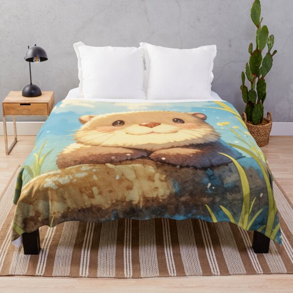 Item preview, Playful Otter in a Sunny Meadow designed and sold by AshiraCreations.
