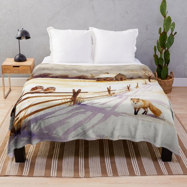 Item preview, Tranquil Snowy Scene with Cabin designed and sold by Wildlife and marine life.
