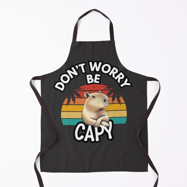 Item preview, retro Don’t Worry Be Capy Cute Vintage Capybara designed and sold by zingbing.