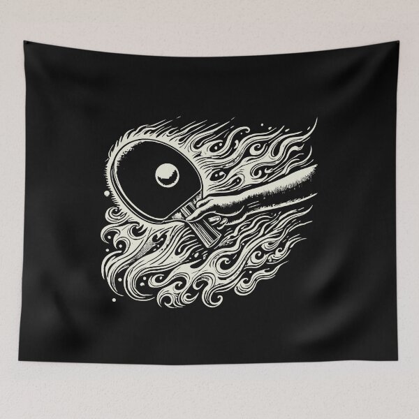 Item preview, Fiery Table Tennis Racket For Dynamic Games designed and sold by LuminOrb.