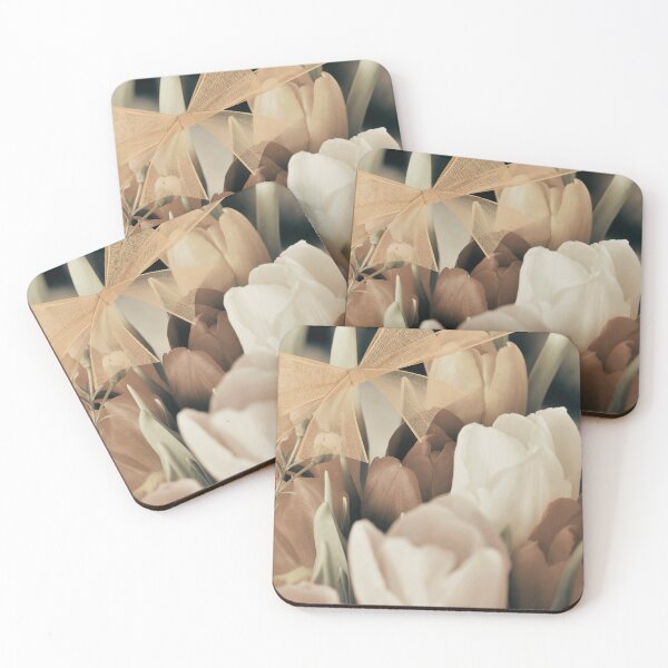Item preview, Vintage-Inspired Faded Tulips with Transparent Bow designed and sold by CountyKent.