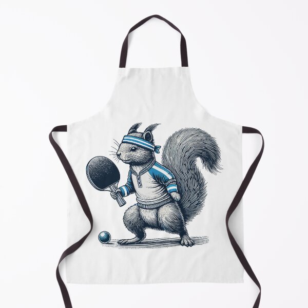 Item preview, Retro Table Tennis Squirrel Motif designed and sold by LuminOrb.