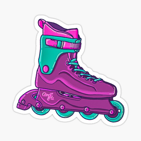 Item preview, 90s Girls’ Inline Skates – Retro Sports Nostalgia designed and sold by cherdrawsthings.