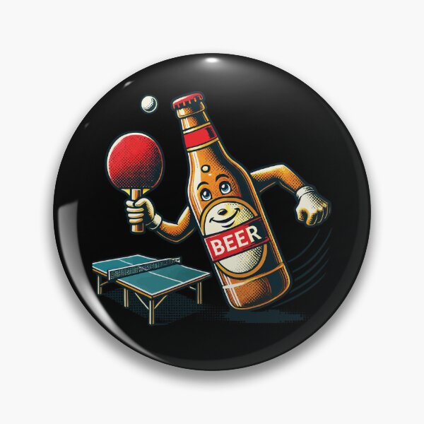 Item preview, Funny Beer Bottle Playing Ping Pong designed and sold by LuminOrb.