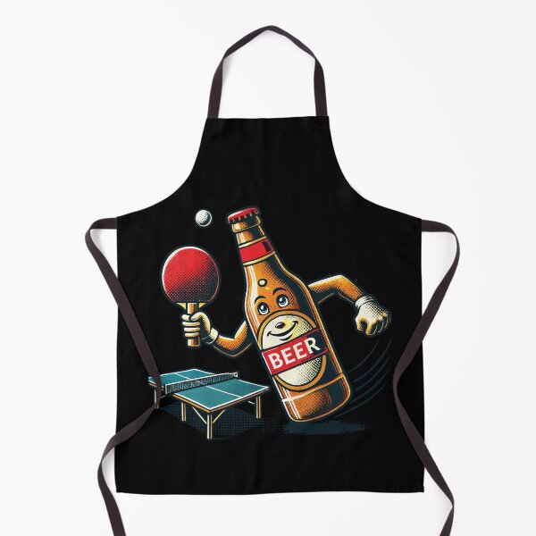 Item preview, Funny Beer Bottle Playing Ping Pong designed and sold by LuminOrb.