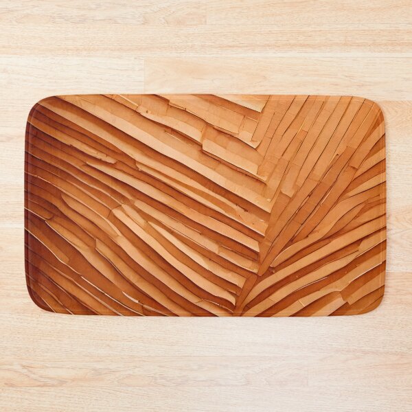 Item preview, Overlapping wooden planks or strips create a textured, layered pattern in warm brown tones designed and sold by homydesign.