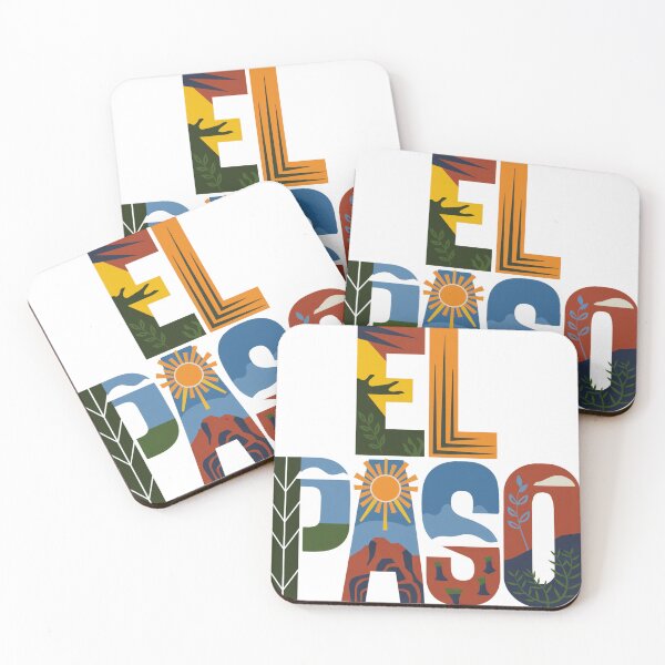 Item preview, El Paso, Texas | Colorful Artistic El Paso, Texas: Nature-Inspired Letter Art designed and sold by CircinusStore.