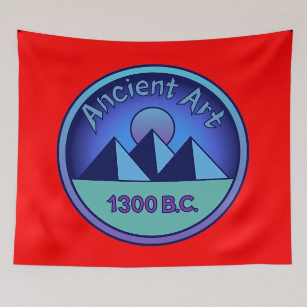 Item preview, Ancient Art 1300 B.C. Pyramids (blue) designed and sold by Virtual Pathfinder.