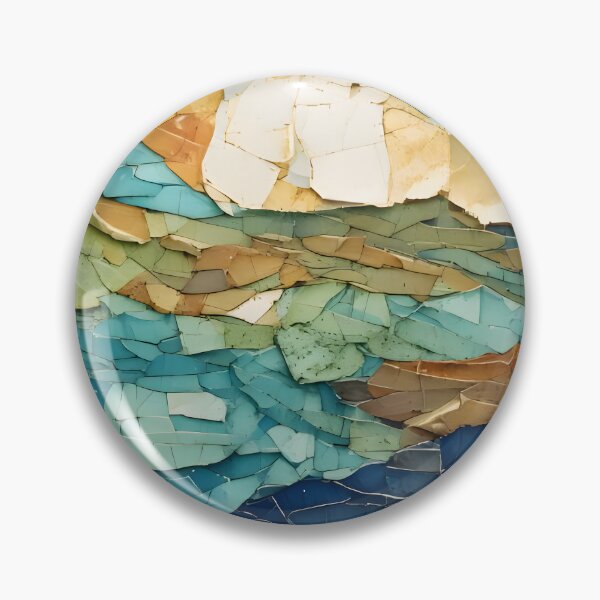 Item preview, Cracked paint layers in shades of blue, green, brown, and white create a textured, abstract, and weathered surface designed and sold by homydesign.