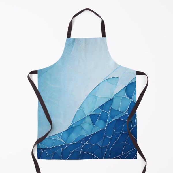 Item preview, Abstract depiction of waves or ice with fractured, geometric patterns in shades of blue and white designed and sold by homydesign.