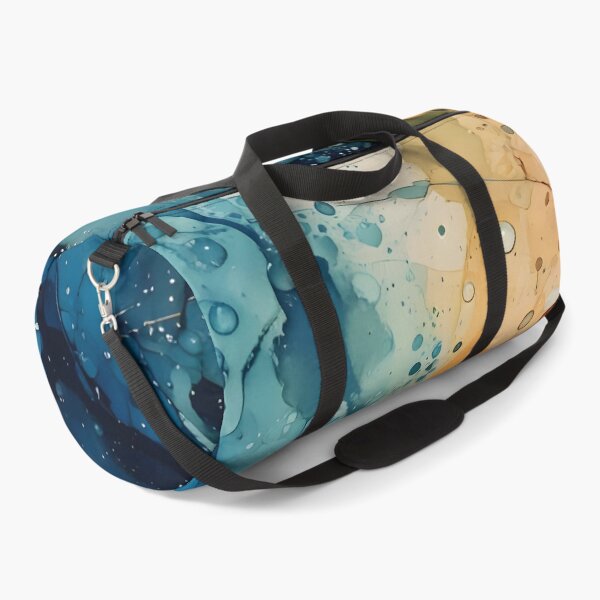 Item preview, Abstract artwork with splatters, lines, and blended colors of blue, brown, and beige. Fluid and dynamic designed and sold by homydesign.