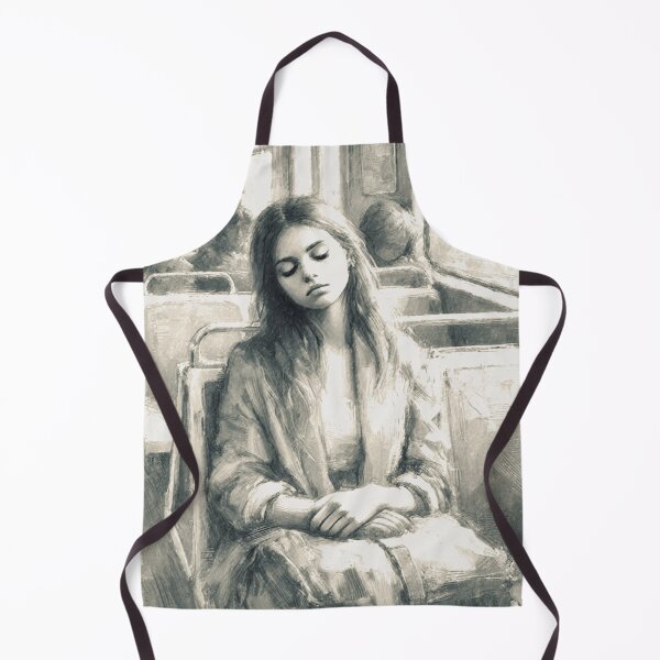Item preview, The young woman sleeping on a tram designed and sold by Drawings Project.