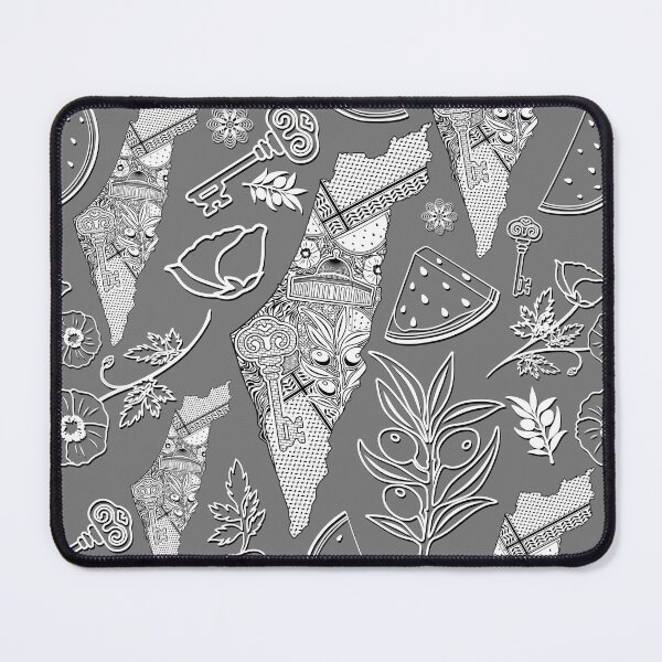 Item preview, Palestine Map Decorative Elements Pattern designed and sold by BluedarkArt.