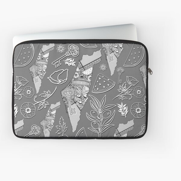 Palestine Map Decorative Elements Pattern Laptop Sleeve