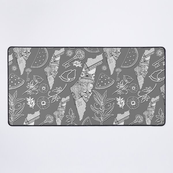 Item preview, Palestine Map Decorative Elements Pattern designed and sold by BluedarkArt.