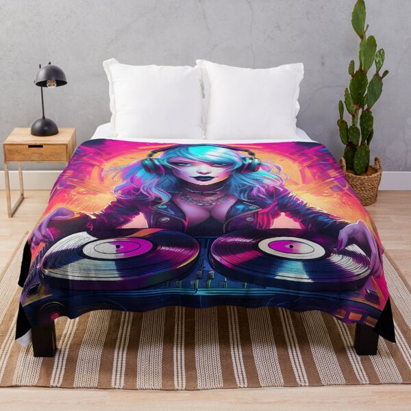 Artikelvorschau, Göttin, weiblicher Vampir, DJ, Synthwave-Stil entworfen und verkauft von Boxing Kangaroo Retail Company.