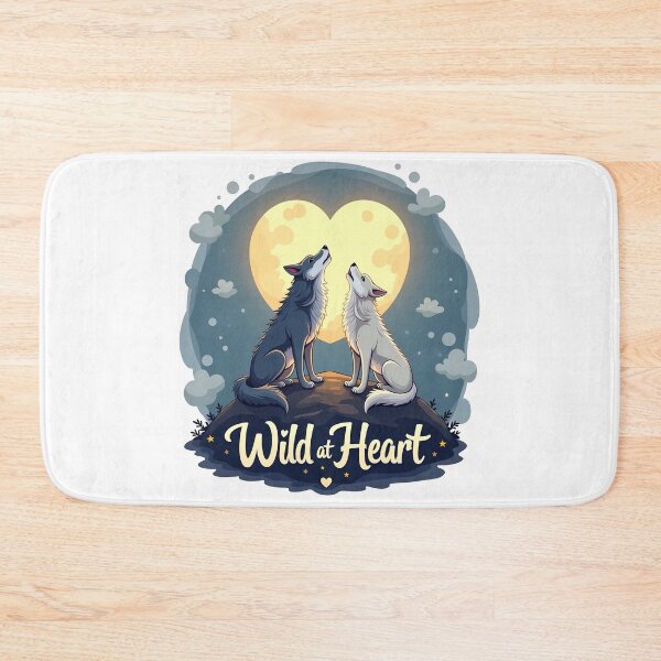 Item preview, Romantic Wolves Howling at the Full Moon - Wild at Heart designed and sold by Bulwshop.