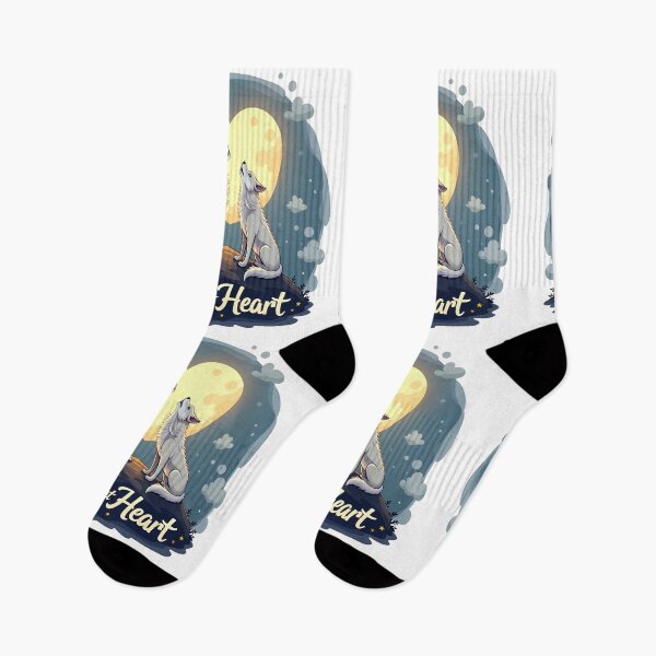 Item preview, Romantic Wolves Howling at the Full Moon - Wild at Heart designed and sold by Bulwshop.