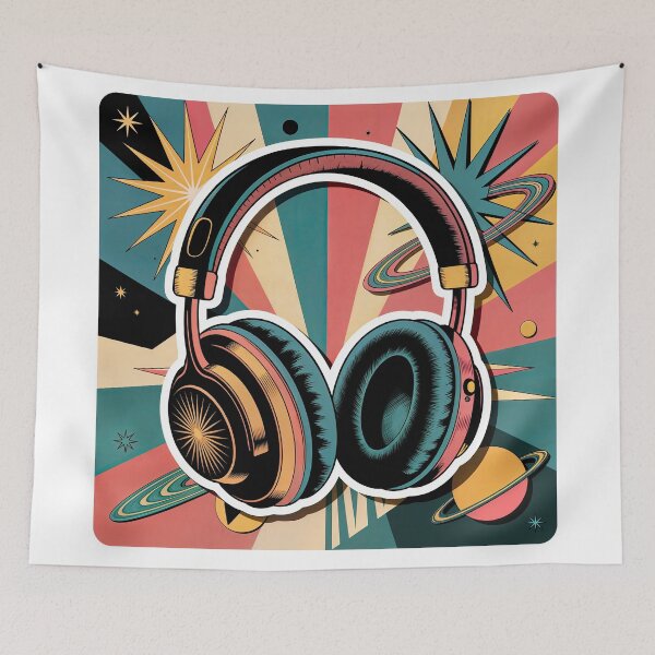 Item preview, Sticker / T-Shirt Design Trending: HEADPHONES designed and sold by ForeverPrintsOK.