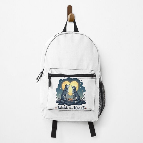 Item preview, Romantic Wolves Howling at the Full Moon - Wild at Heart designed and sold by Bulwshop.