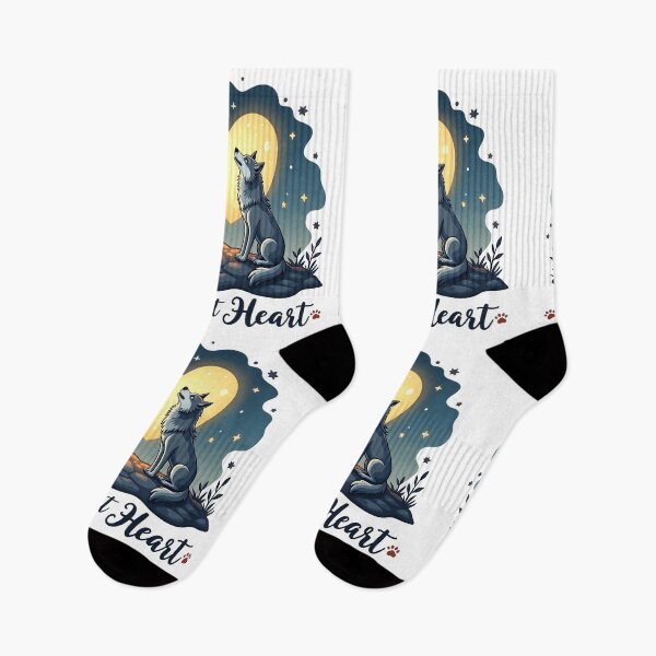 Item preview, Romantic Wolves Howling at the Full Moon - Wild at Heart designed and sold by Bulwshop.