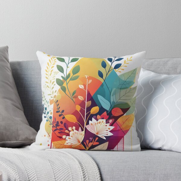 Item preview, Abstract floral design with vibrant colors and geometric shapes designed and sold by homydesign.