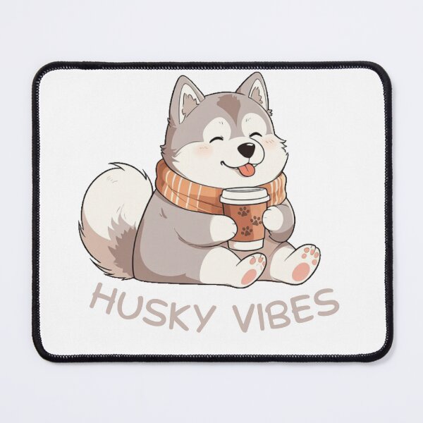 Item preview, Husky,Husky Vibes ,Coffee Lover Sticker designed and sold by DreamyCatopia.