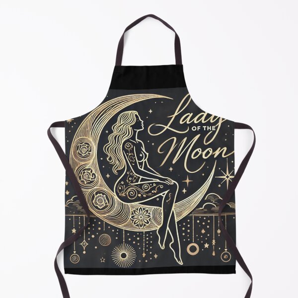 Item preview, Golden Moon Goddess Illustration - Mystical and Elegant Art designed and sold by EllsLittleStore.