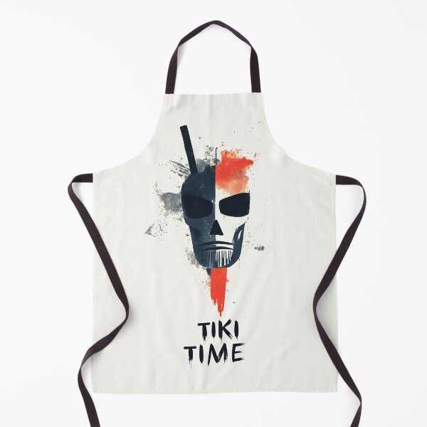Item preview, “Tiki Time” Skull Mask with Edgy Tropical Vibes designed and sold by Retro Travel Design.