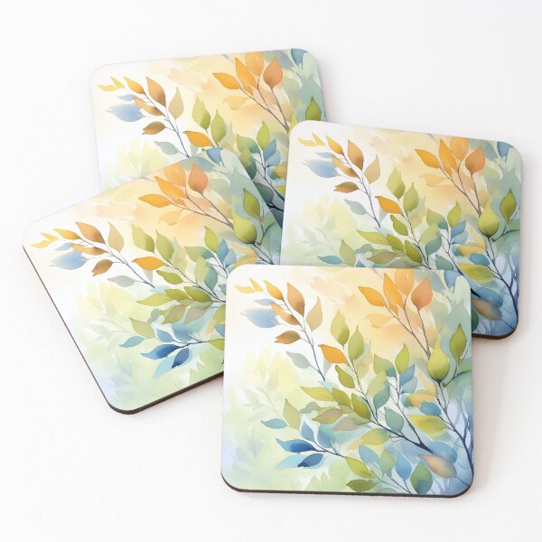 Item preview, Watercolor painting of a tree with colorful leaves, overlooking a tranquil landscape designed and sold by homydesign.