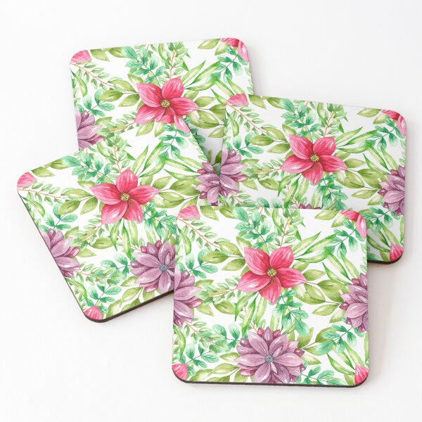 Item preview, Watercolor summer flowers pattern designed and sold by Natallia Leanovich.