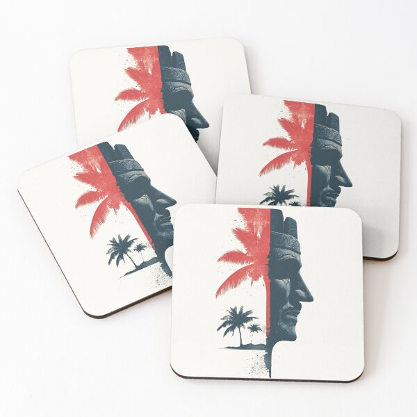 Item preview, Half-Tiki Sculpture with Tropical Palm Silhouette designed and sold by Retro Travel Design.