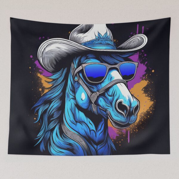 Item preview, Horse in hat and shades Graffiti Style designed and sold by Boxing Kangaroo Retail Company.
