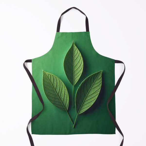 Item preview, Three green leaves with detailed veins on a textured green background designed and sold by homydesign.