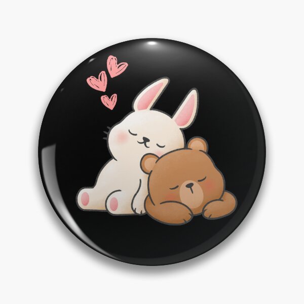 Item preview, Cute bunny bear love couple designed and sold by CloudofCandy.