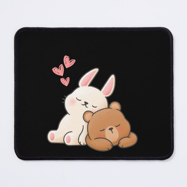 Item preview, Cute bunny bear love couple designed and sold by CloudofCandy.