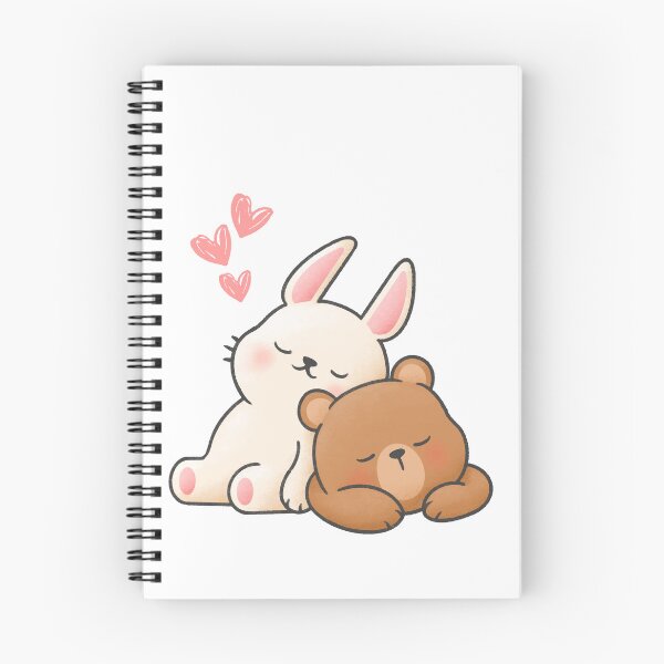 Item preview, Cute bunny bear love couple designed and sold by CloudofCandy.