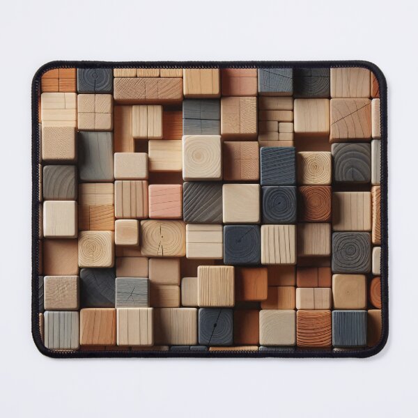 Item preview, Abstract wooden blocks cast intricate shadows in sunlight designed and sold by homydesign.