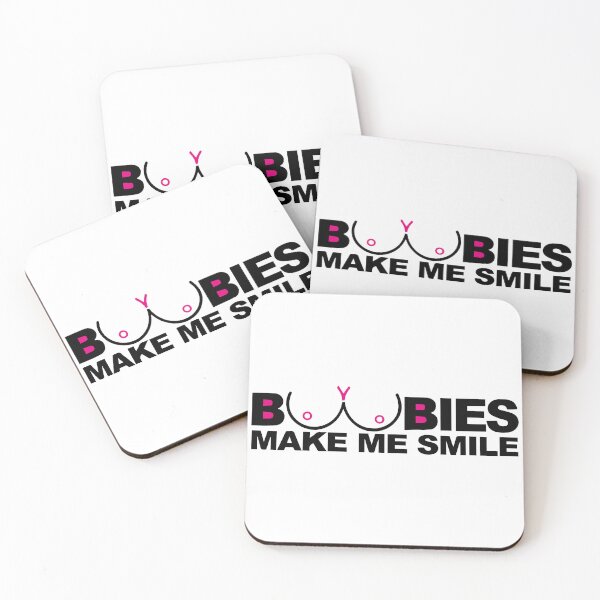Item preview, Boobies Make Me Smile - Funny sticker/t-shirt designed and sold by Salamantito.