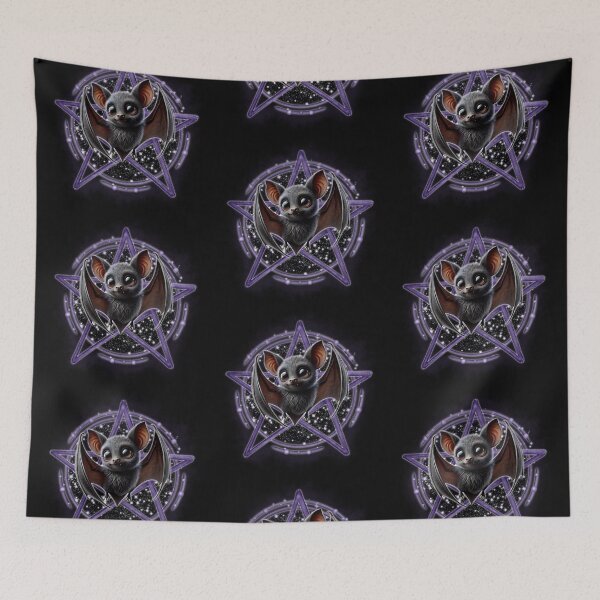 Item preview, Mystical Bat with Pentagram - Enchanted Celestial Design designed and sold by CritterManiaUK.