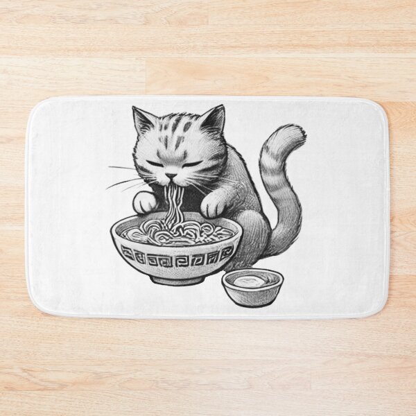 Aperçu de l'œuvre Chat Ramen 25 créée et vendue par S.Lindsay Designs.